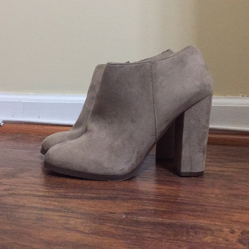 Taupe booties only worn once